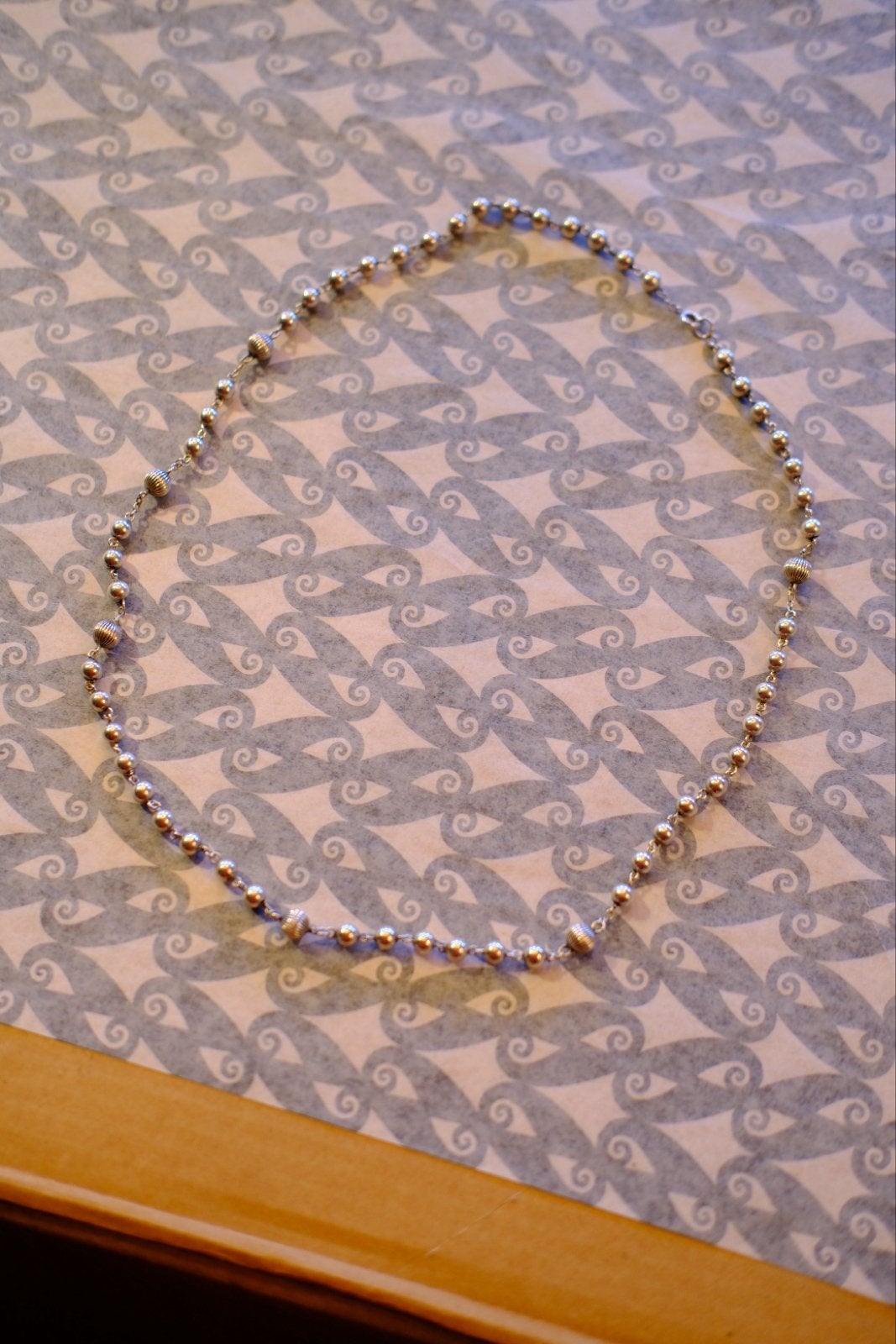 Antieke Zilveren Ketting met Zes Balletjes - 8,34 gram, Ophalen of Verzenden, Gebruikt, Zilver
