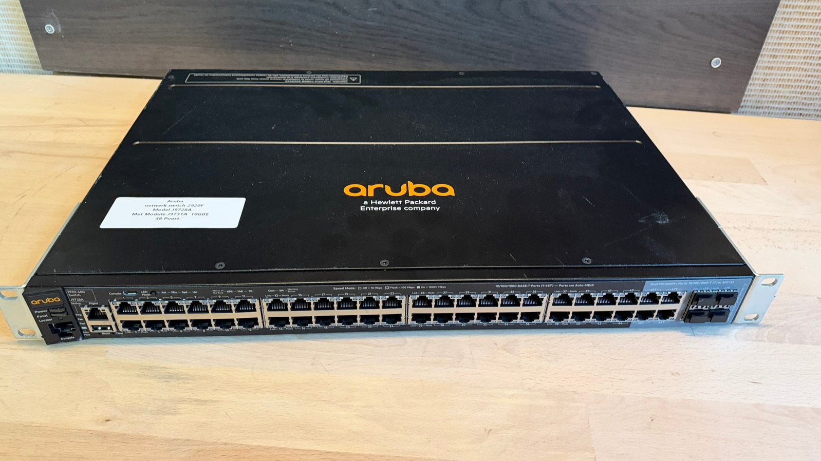 Aruba 2920F Netwerkswitch 48 poort, Ophalen of Verzenden, Zo goed als nieuw
