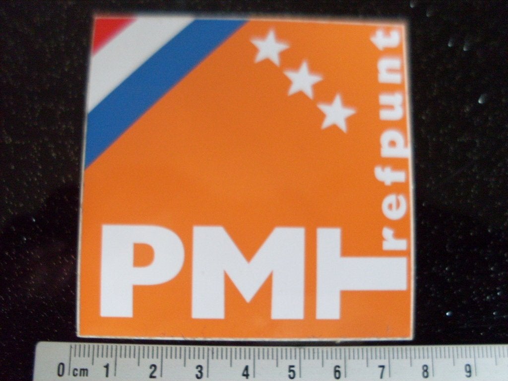 sticker PMT trefpunt nederland logo, Verzenden, Zo goed als nieuw, Bedrijf of Vereniging