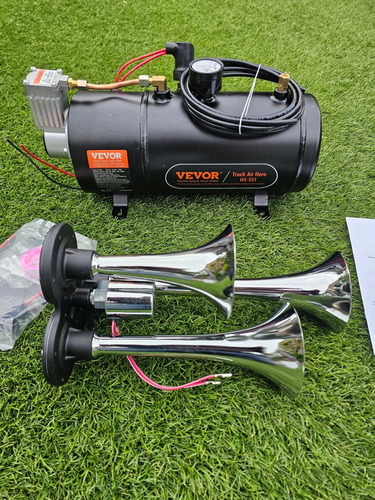 12v train horn - luchthoorn kit nieuw in doos 150dB, Ophalen of Verzenden