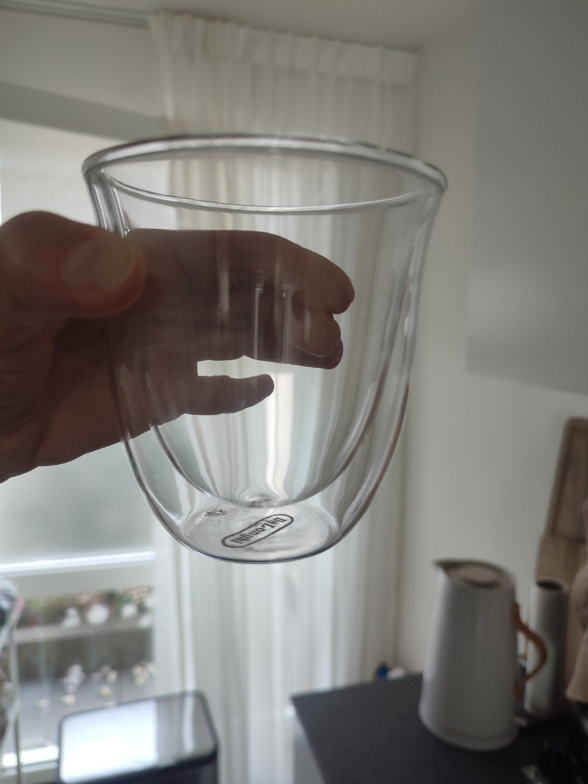 De'Longhi Cappuccinoglazen - Set van 2, Ophalen of Verzenden, Zo goed als nieuw, Overige merken, Glas