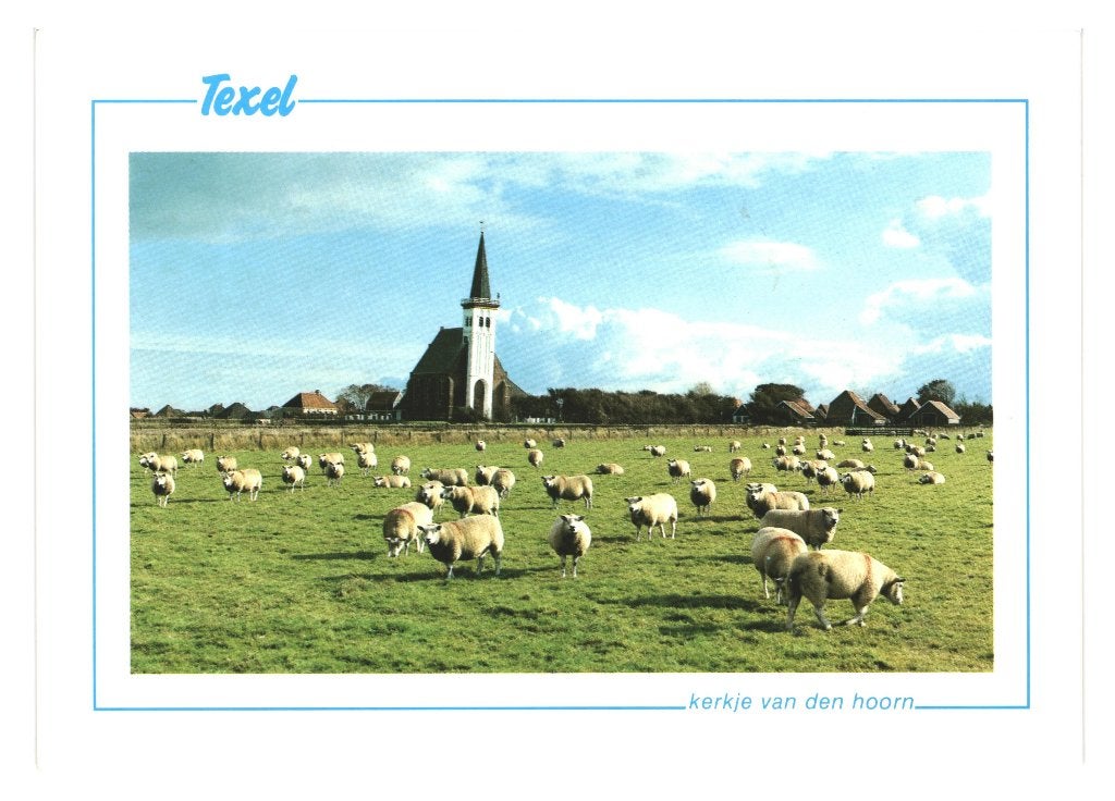 988240 Texel 80+ Kerkje Den Hoorn mooie zegel Hafid Bouazza, Ophalen of Verzenden, 1980 tot heden, Gelopen, Zeeland