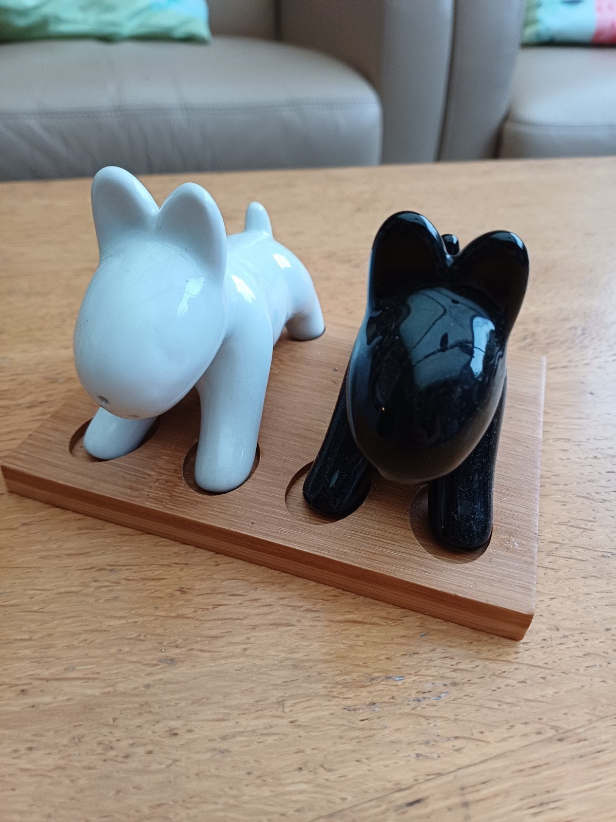 Peper en zout stel zwart wit hond hondjes, Overige typen, Ophalen of Verzenden, Zo goed als nieuw, Overige stijlen