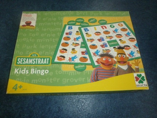 zo goed als nieuw KIDS bingo van SESAMSTRAAT, Een of twee spelers, Ophalen of Verzenden, Zo goed als nieuw