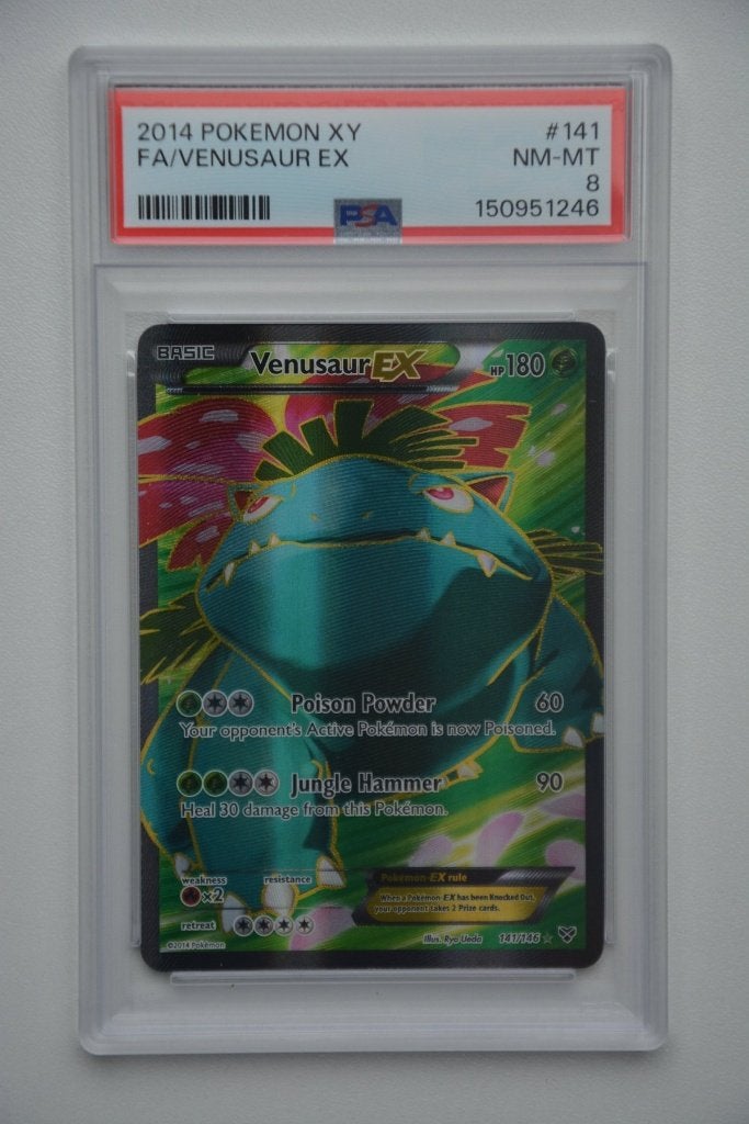 Venusaur EX Full Art XY Base Set PSA 8, Ophalen of Verzenden, Gebruikt, Losse kaart, Foil