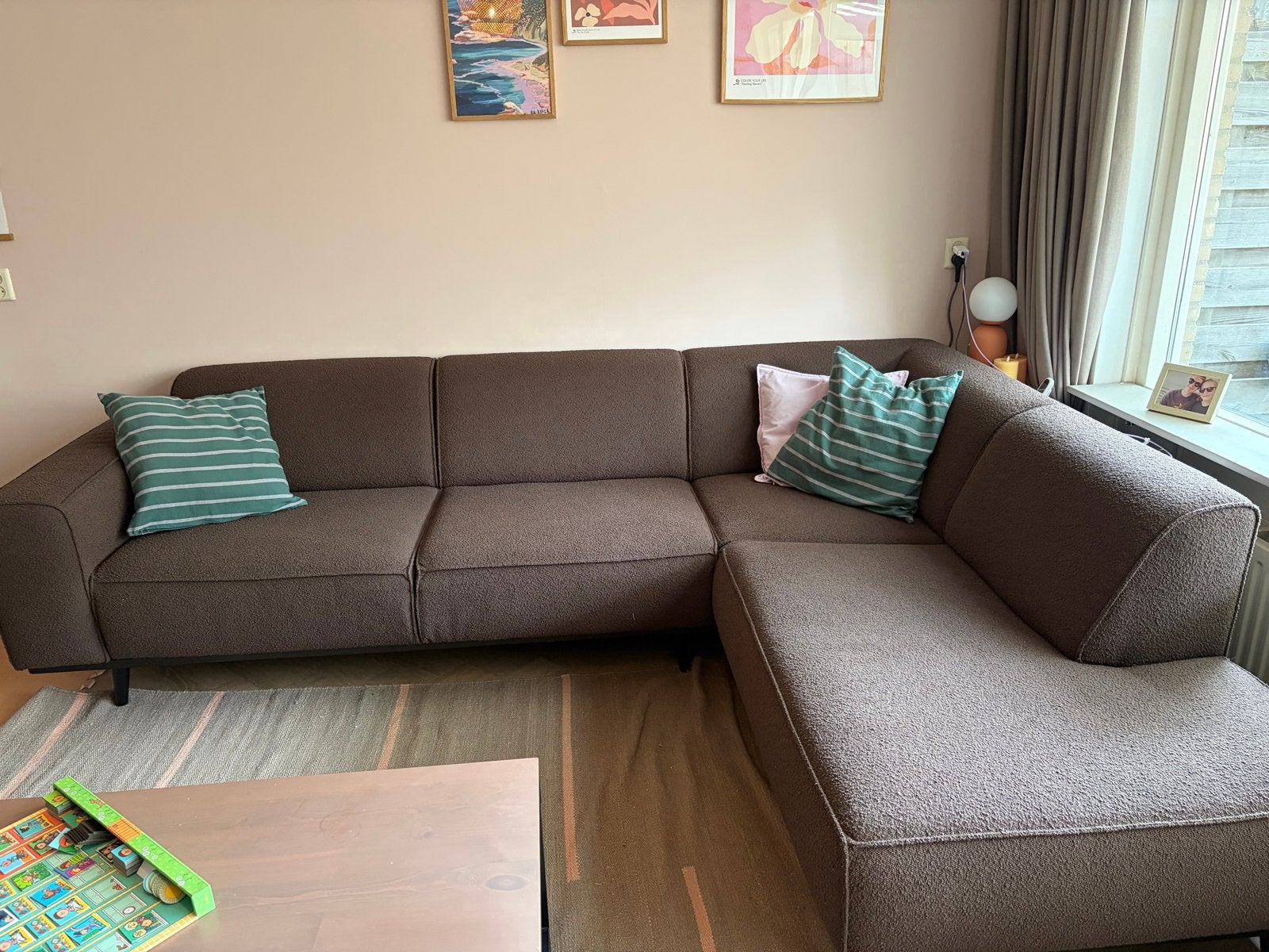 Woood Statement bank - Comfortabele hoekbank, 250 tot 300 cm, Gebruikt, 100 tot 125 cm, Hoekbank