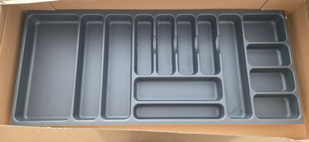 Bestekbak 110 x 48 cm, Ophalen, 100 tot 150 cm, Nieuw, Grijs