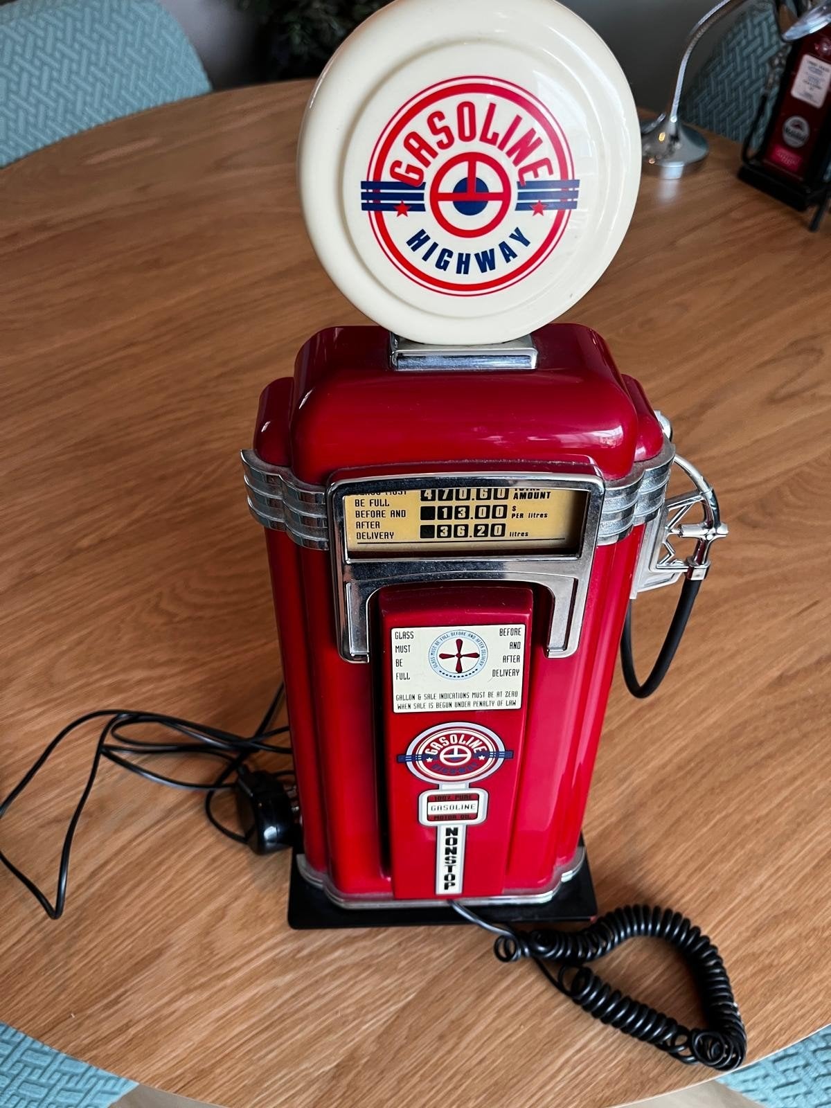 Vintage Telefoon in Benzinepomp Stijl - Gasoline Highway, Ophalen of Verzenden, Gebruikt