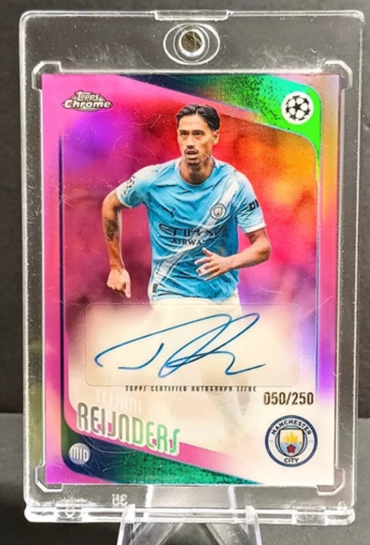 Tijjani Reijnders Autograph 050/250 Topps Manchester City, Ophalen of Verzenden, Zo goed als nieuw, Plaatje