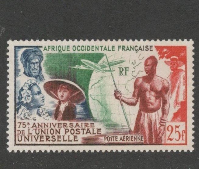 1929 25f-AOF Afrique-Occidentale Franse-kolonie-luchtpost, Ophalen of Verzenden, Overige landen, Postfris