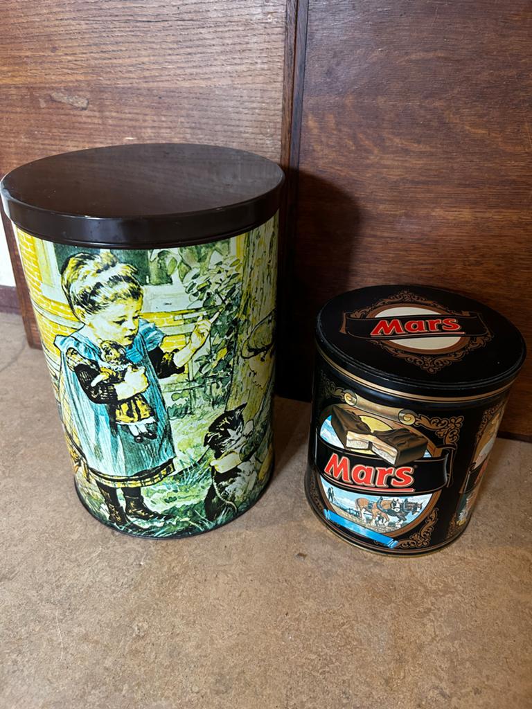 Vintage decoratie blikken – Mars & nostalgisch kinderblik, Ophalen, Gebruikt, Overige