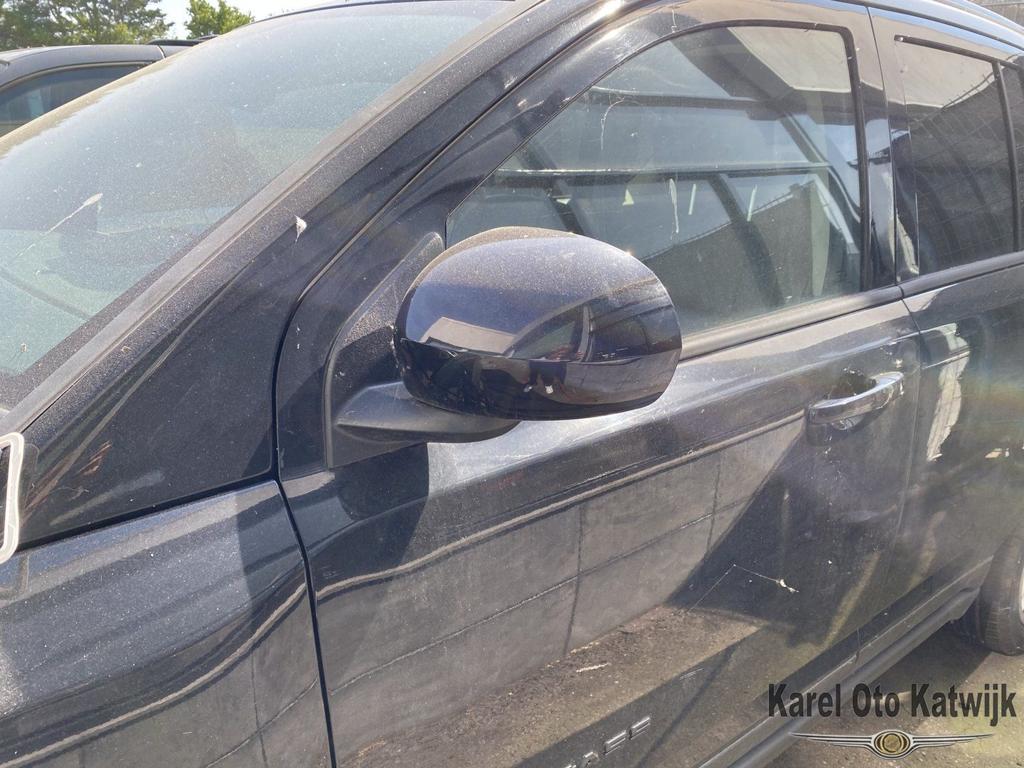 Spiegel links Jeep Compass zwart 2014, Gebruikt, -, -, Ophalen of Verzenden