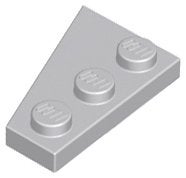 Lego hoek plaatjes rechts 3x2 lichtblauw grijs 4 st nieuw, Ophalen of Verzenden, Nieuw, Losse stenen, Lego