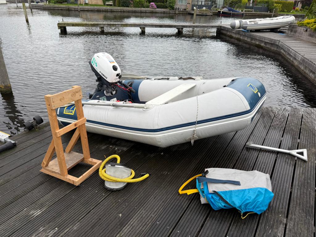 Yamaha 4 pk 4 takt kortstaart met gratis rubberbootje, Ophalen, Gebruikt, Zodiac, Hout