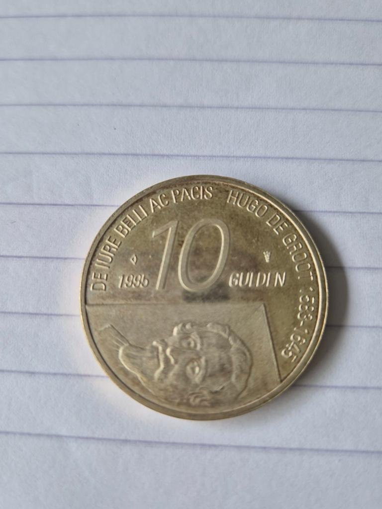 10 Gulden Hugo de Groot munt 1995 Koningin Beatrix, Ophalen of Verzenden