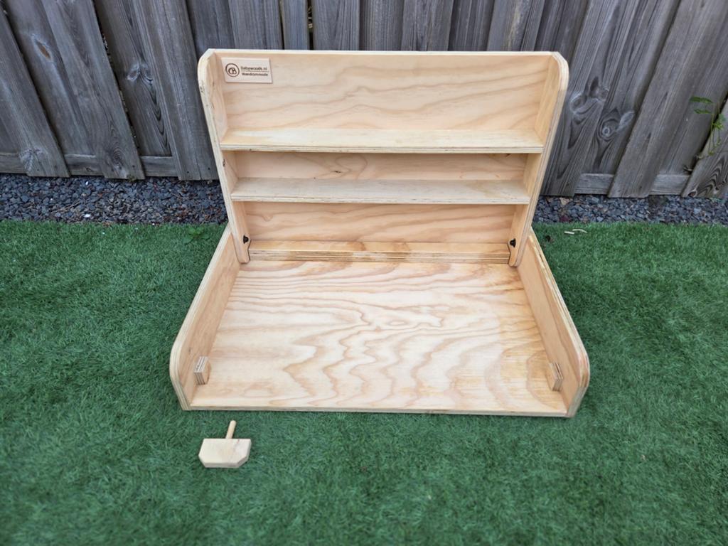 Houten opklapbare wandcommode/verschoontafel van Babywoods, Gebruikt, 50 tot 70 cm, 75 tot 100 cm, Commode