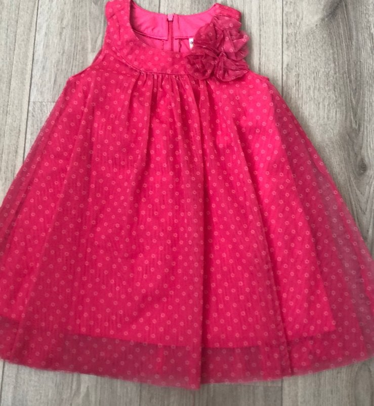 Schattig jurkje roze tule 104/110, Ophalen of Verzenden, Zo goed als nieuw, Meisje, Jurk of Rok