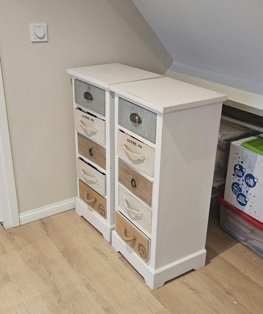 2 Kastjes van loods 5 (wit), Ophalen, Minder dan 45 cm, Zo goed als nieuw, 70 cm of meer
