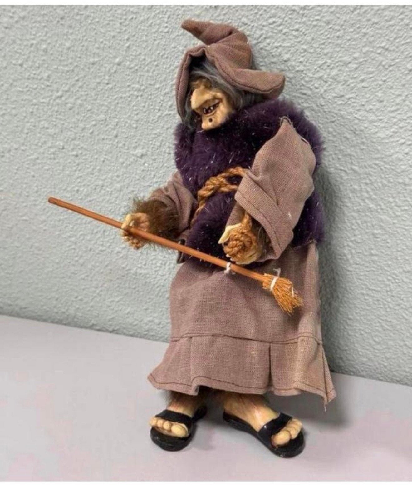 Vintage Deco heksenpop heksen beeld pop 30CM Halloween, Verzamelen, Ophalen of Verzenden, Zo goed als nieuw, Fantasy