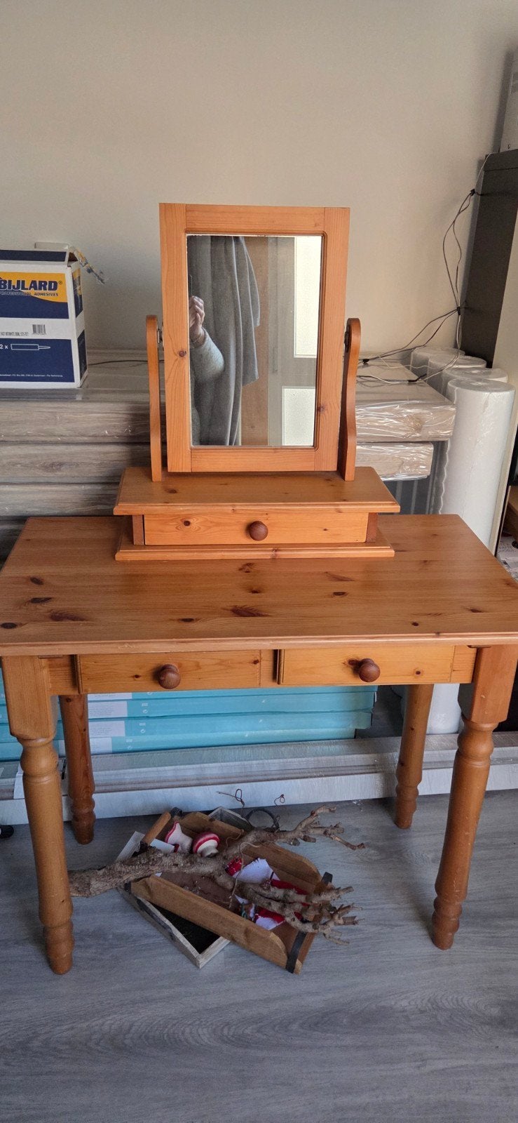 Kaptafel, grenen, Huis en Inrichting, Ophalen, Gebruikt, 50 tot 100 cm, Minder dan 100 cm