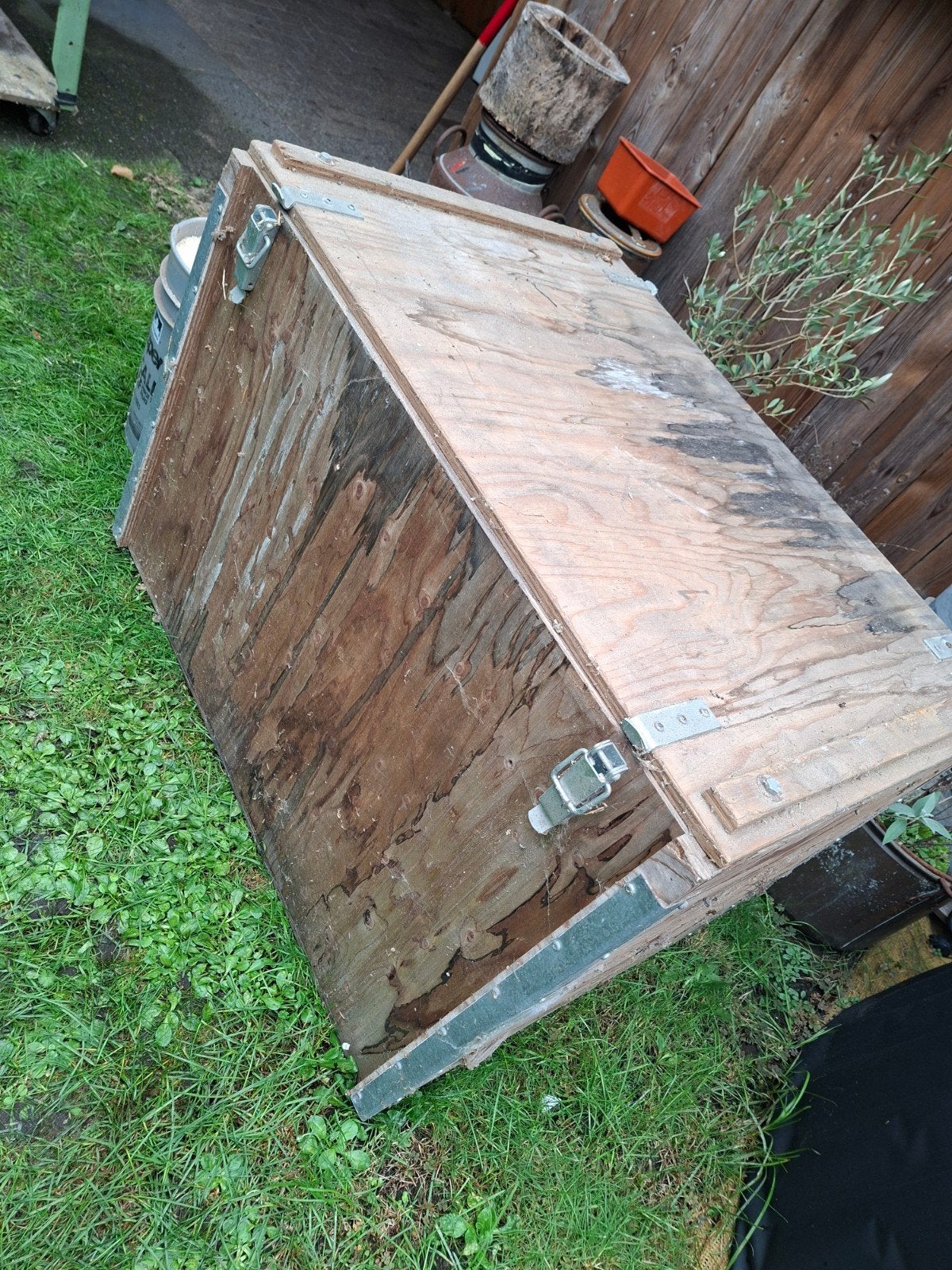 Houten kist met deksel - Ideaal voor opslag of transport, Doe-het-zelf en Verbouw, Ophalen, Gebruikt, 60 cm of meer, Bak of Kist