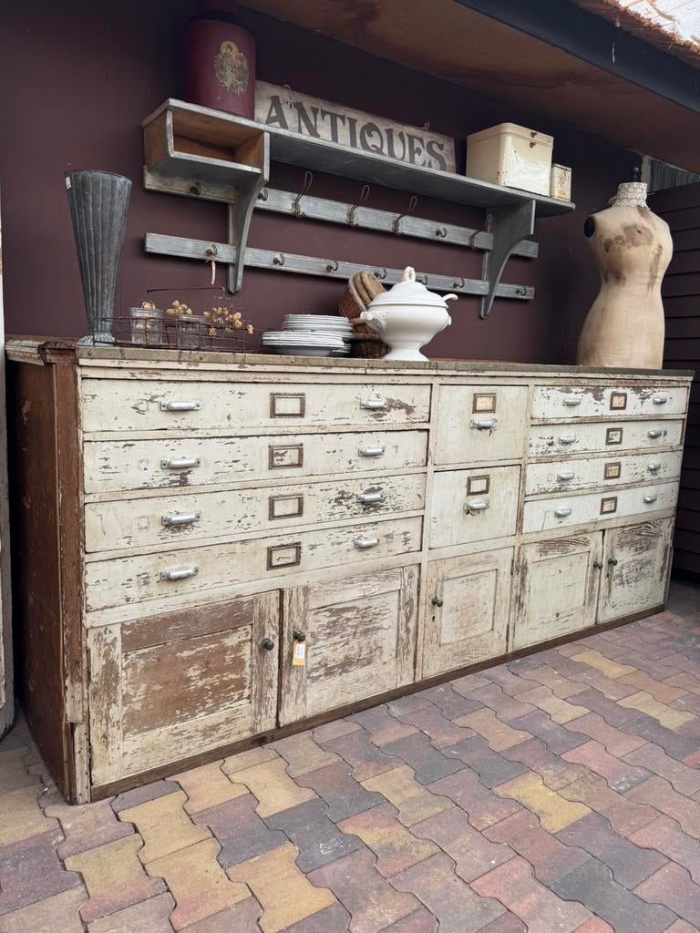Ladekast, dressoir,maritiem,keukenkast,patina,karakter,2.66B, Huis en Inrichting, Kasten | Ladekasten, Ophalen, Gebruikt, 5 laden of meer