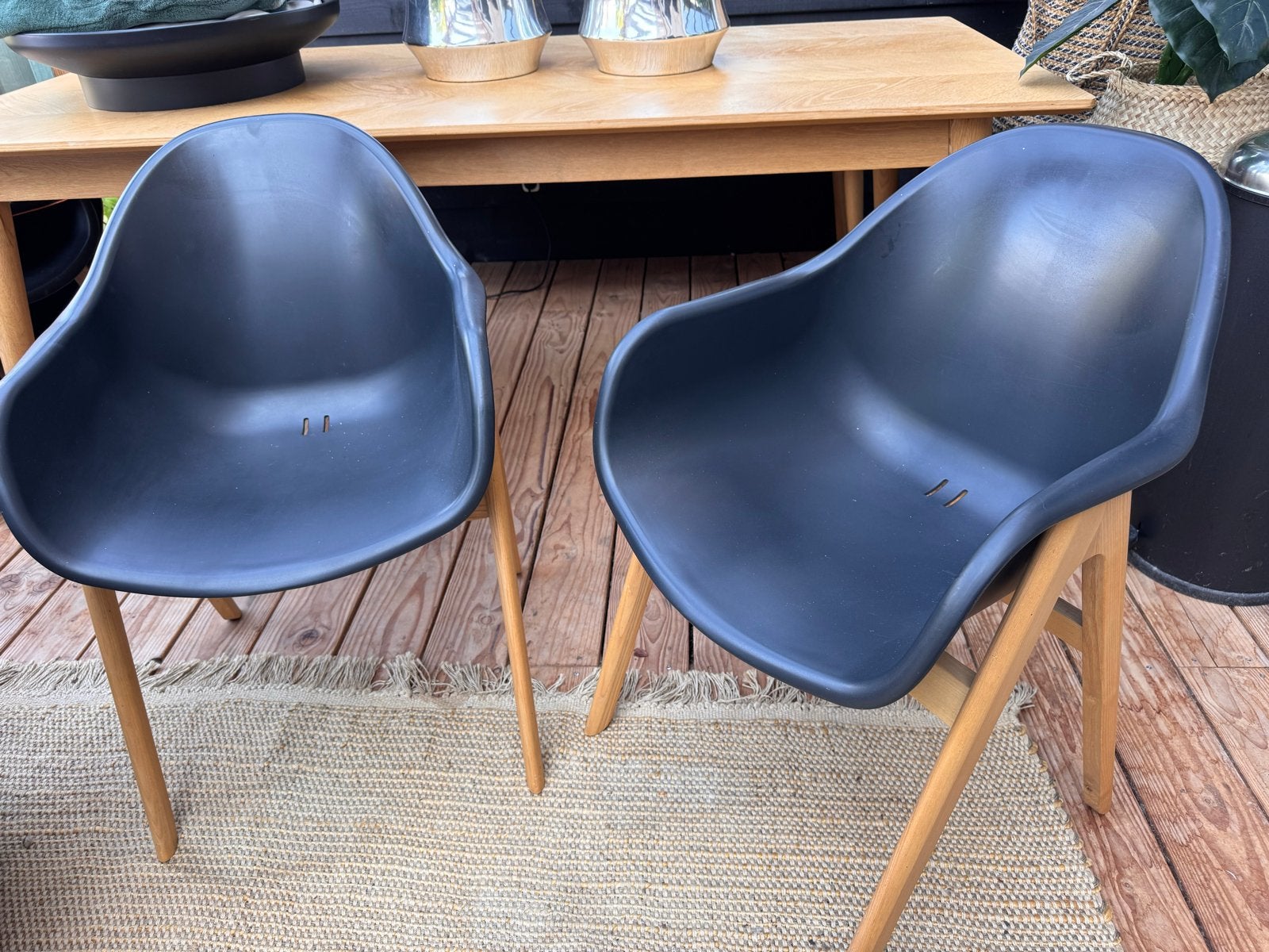 Design eetkamerstoelen Zwart van Nofu Loods 5 (3 stuks), Huis en Inrichting, Stoelen, Ophalen, Drie, Zwart, Zo goed als nieuw