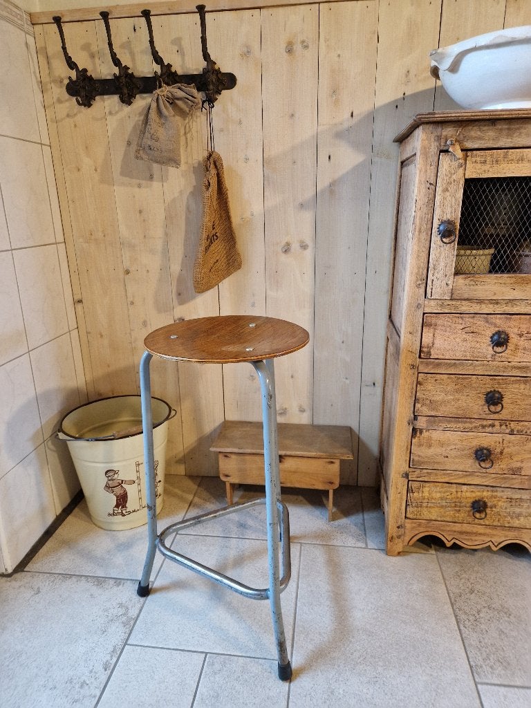 vintage Ahrend De Cirkel industrie kruk, Ophalen of Verzenden