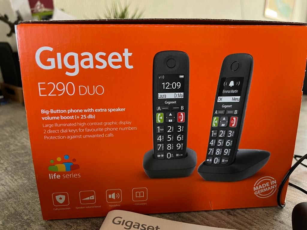 Gigaset E290 Duo, Ophalen, Nieuw, 2 handsets