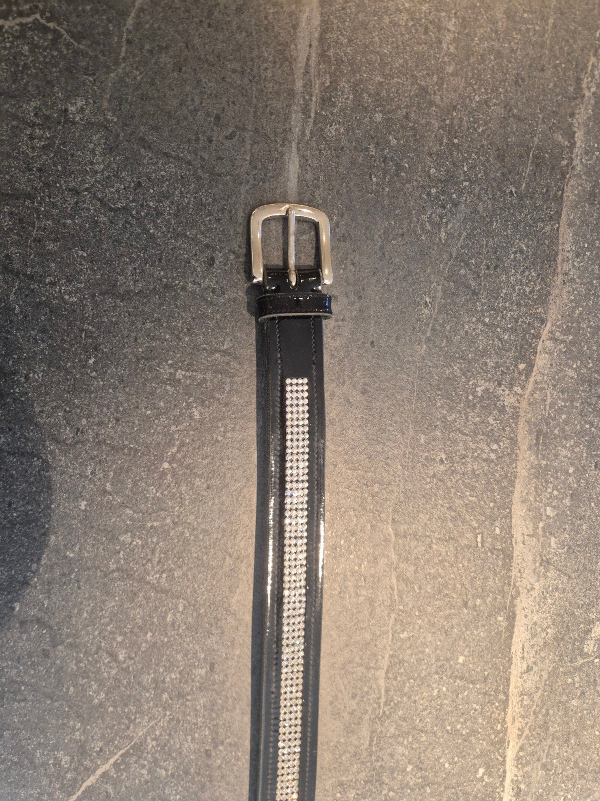 Zwarte riem met strass steentjes, Kleding | Dames, Riemen en Ceinturen, Zwart, 90 tot 100 cm, Tailleriem, Ophalen of Verzenden