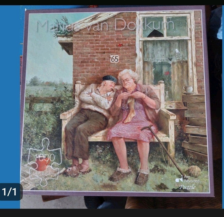 Marius van Dokkum legpuzzel 1000 stukjes, Ophalen of Verzenden, 500 t/m 1500 stukjes, Zo goed als nieuw