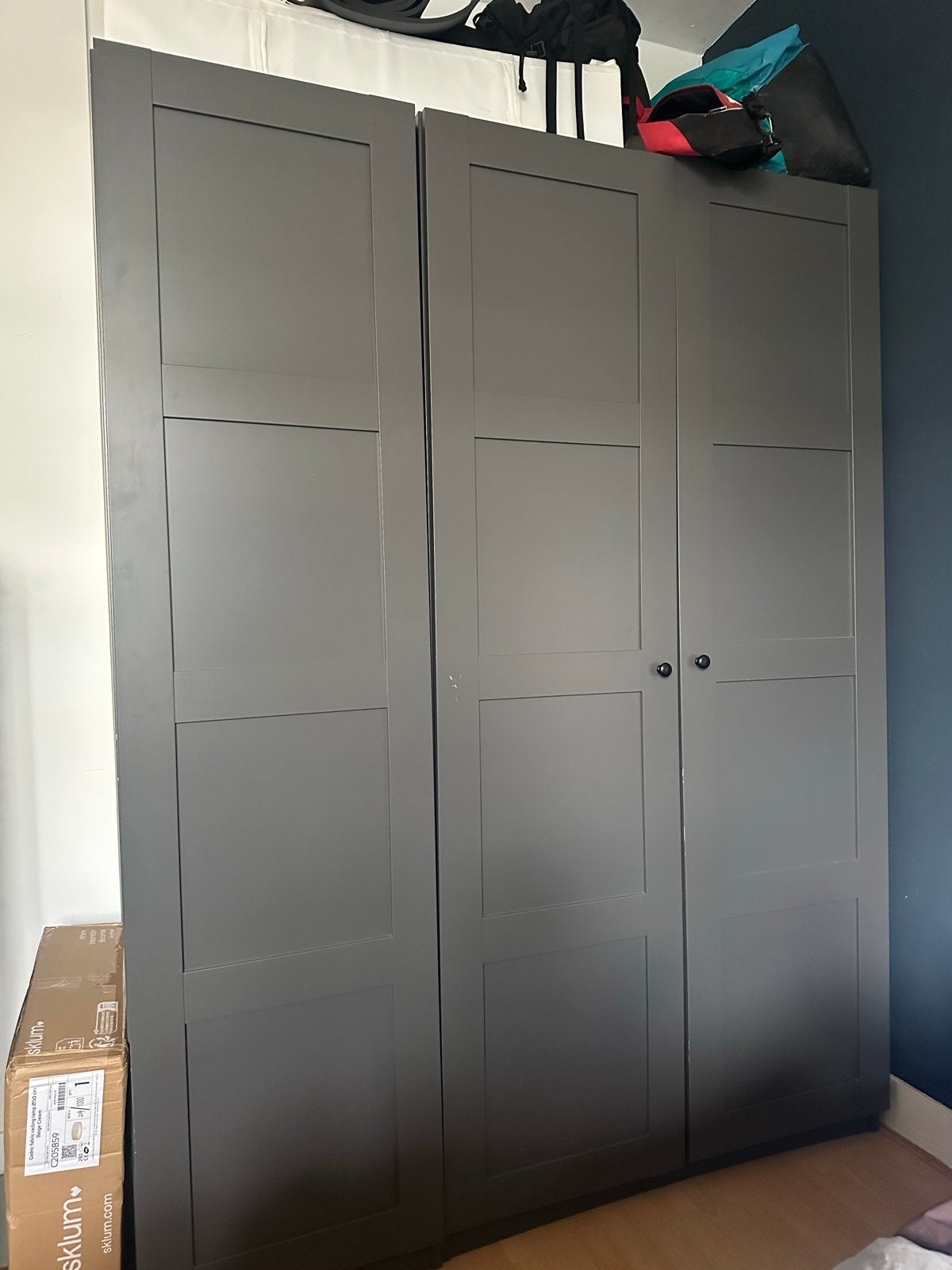Grijze PAX kledingkast IKEA 150x200x56, Ophalen, Gebruikt, 100 tot 150 cm, 200 cm of meer