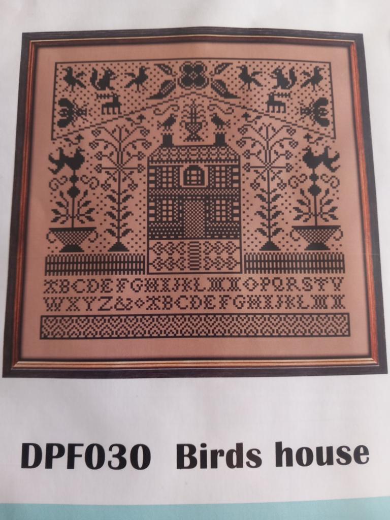 Borduurpakket vogel huis 14CT Aida, Hobby en Vrije tijd, Ophalen of Verzenden, Nieuw, Handborduren, Borduurpakket