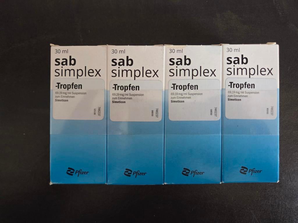 Sab Simplex Tropfen 30ml - Nieuw in verpakking (4 stuks), Kinderen en Baby's, Ophalen of Verzenden, Nieuw
