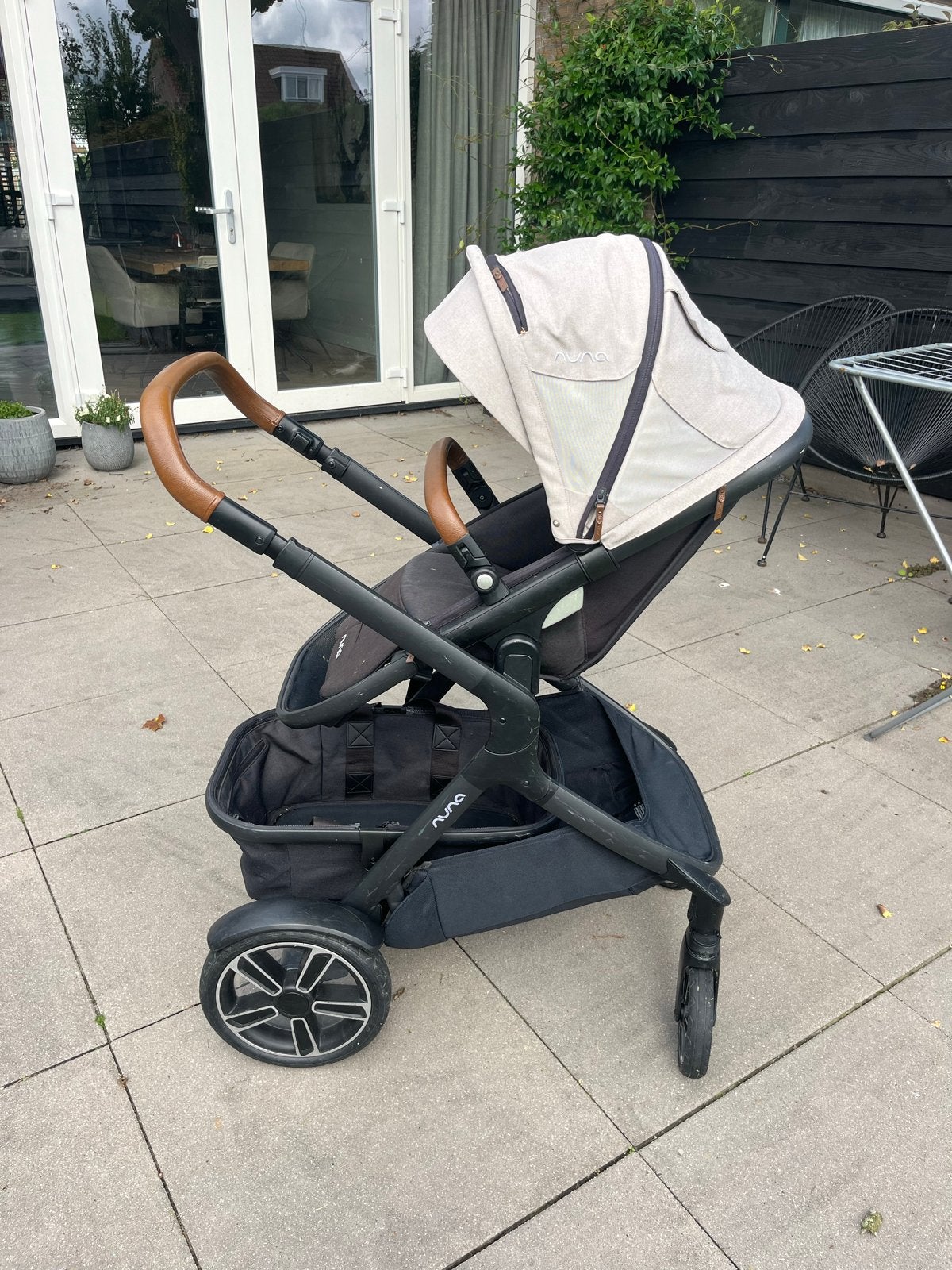 Kinderwagen Numa Demi Grow met lederen details, Gebruikt, Duowagen, Ophalen, Kinderwagen