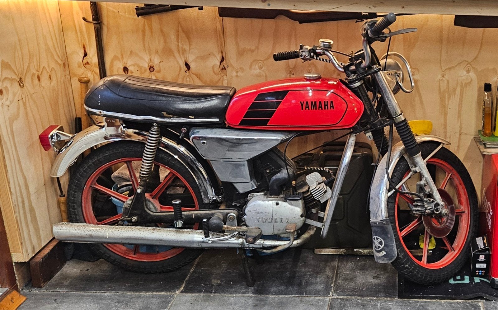 Yamaha FS1 DX 1980 - Klassieke bromfiets zonder kenteken, Fietsen en Brommers, Brommers | Oldtimers, Ophalen, Maximaal 45 km/u