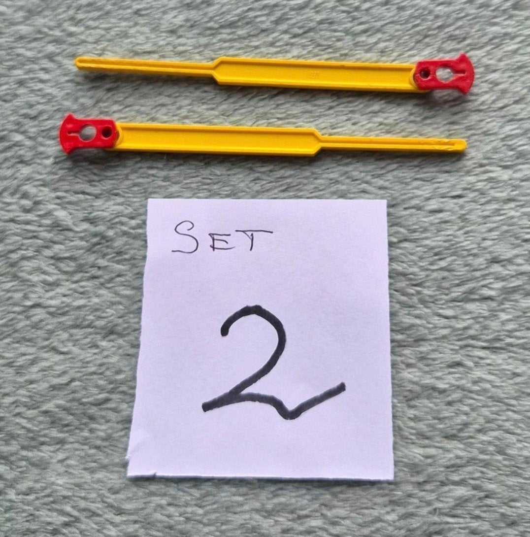 Lego trein blauwe rails locomotief stoot balken Geel (2), Kinderen en Baby's, Ophalen of Verzenden, Gebruikt, Losse stenen, Lego