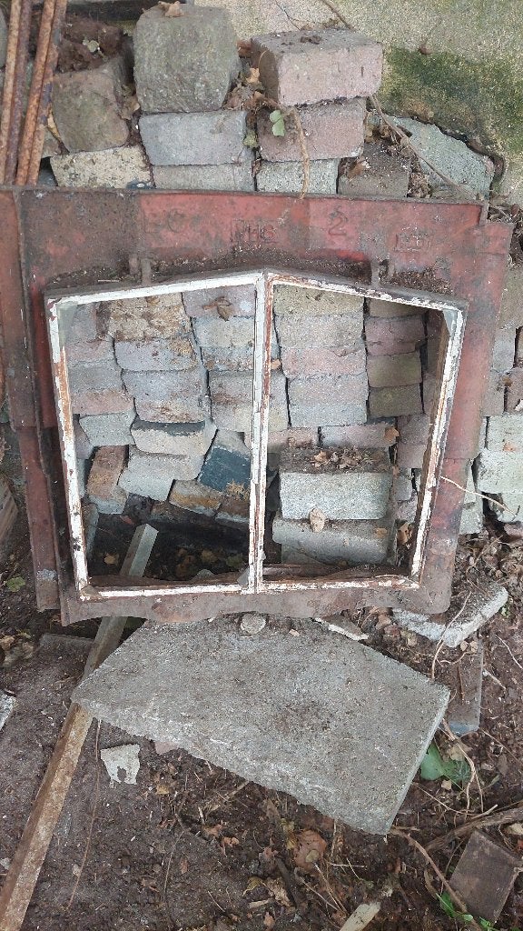 Oud ijzeren dakraam, Doe-het-zelf en Verbouw, Gebruikt, Minder dan 80 cm, Minder dan 80 cm, Ophalen of Verzenden