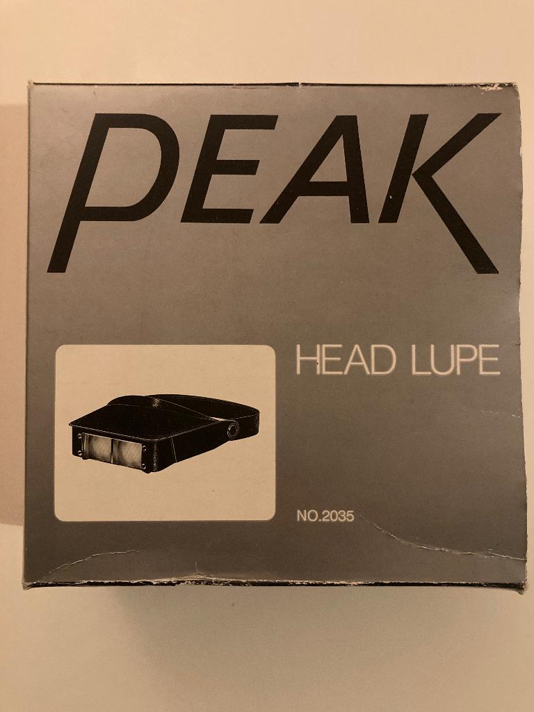 Peak Hoofd loep met hoofdband., Ophalen, Zo goed als nieuw, Vergrootglas of Loep