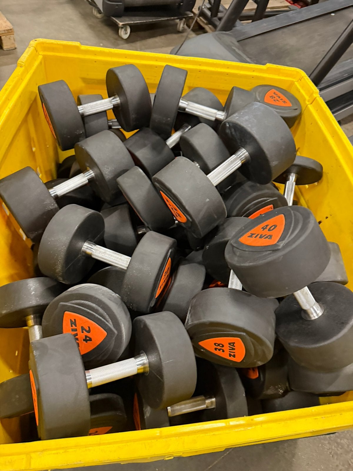 Ziva Rubbereb Pu Dumbells 12kg t/m 50kg, Ophalen, Zo goed als nieuw, Dumbbell
