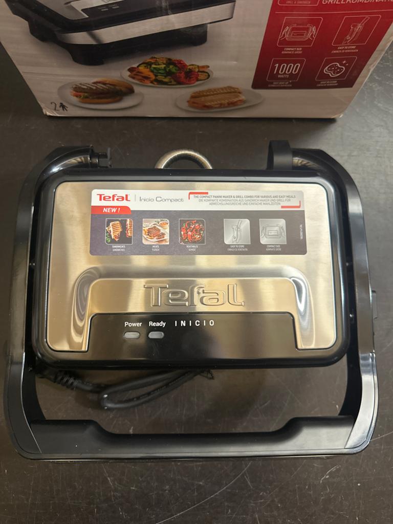 Tefal Inicio Compact Grill & Panini Maker - Nieuw, ., Nieuw, Ophalen of Verzenden, .