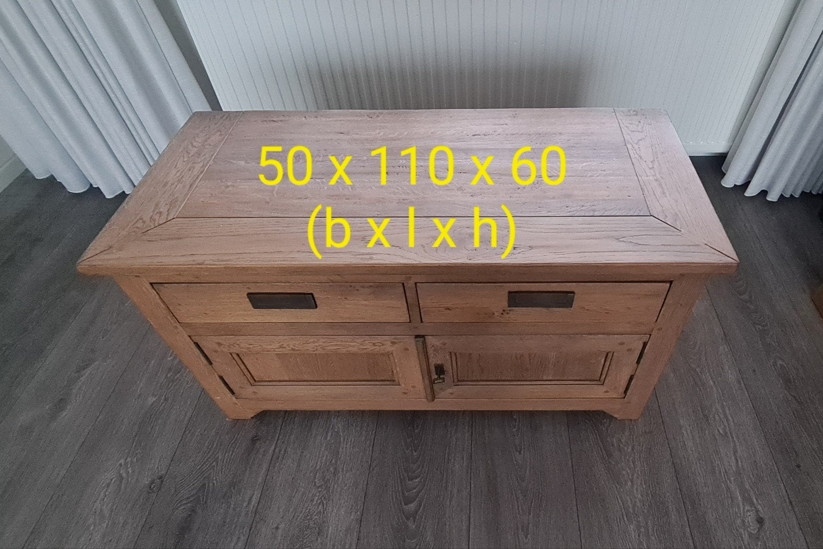 Massief Eiken Kastje 50x110x60 cm, Huis en Inrichting, Kasten | Overige, Ophalen, Gebruikt