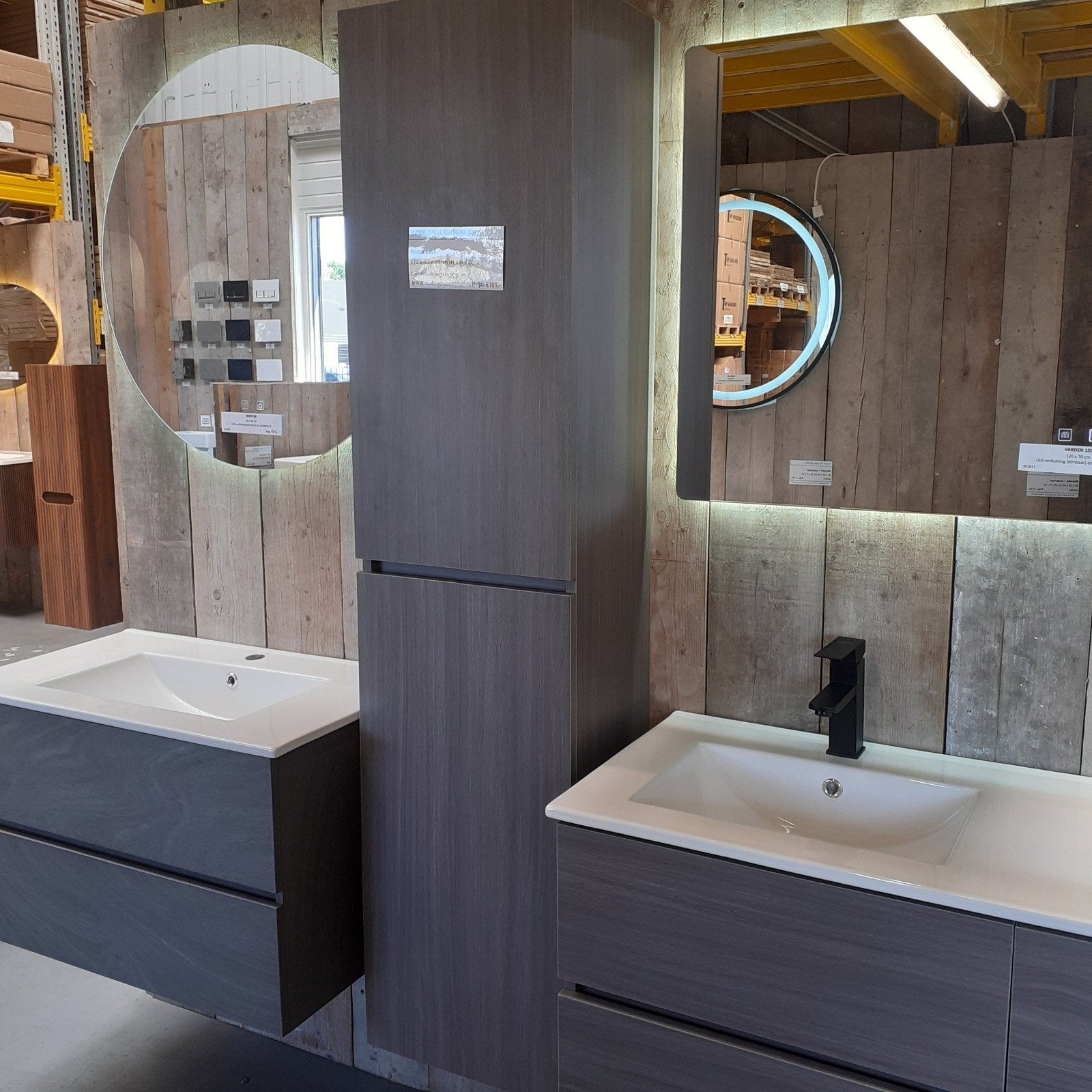 Kolomkast, Sanitair, Badkamer, Opbergkast, Grijs, Kode 170
