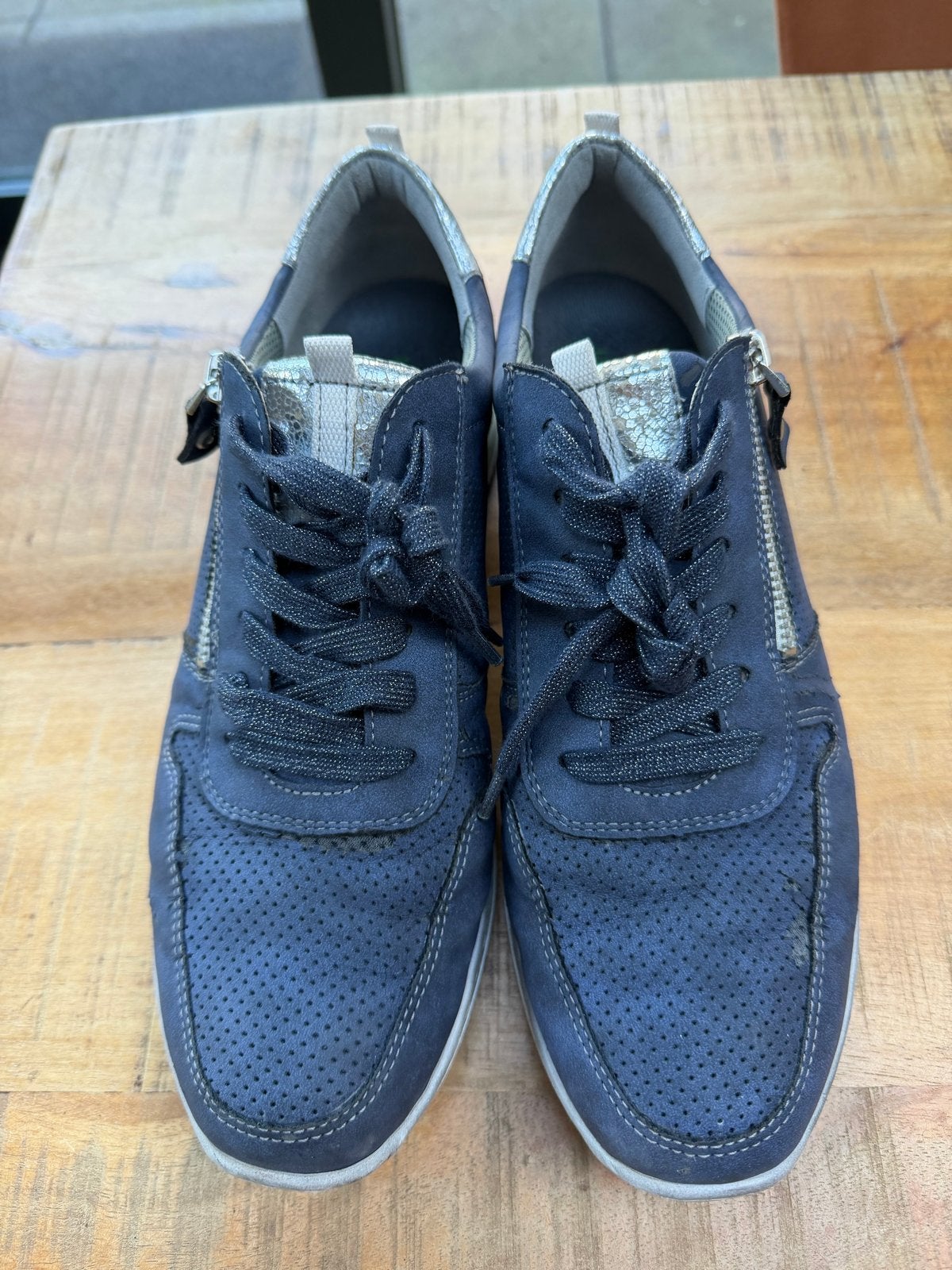 Waldläufer sneakers maat 7,5 H - weinig gedragen, Ophalen of Verzenden, Zo goed als nieuw, Blauw, Sneakers of Gympen