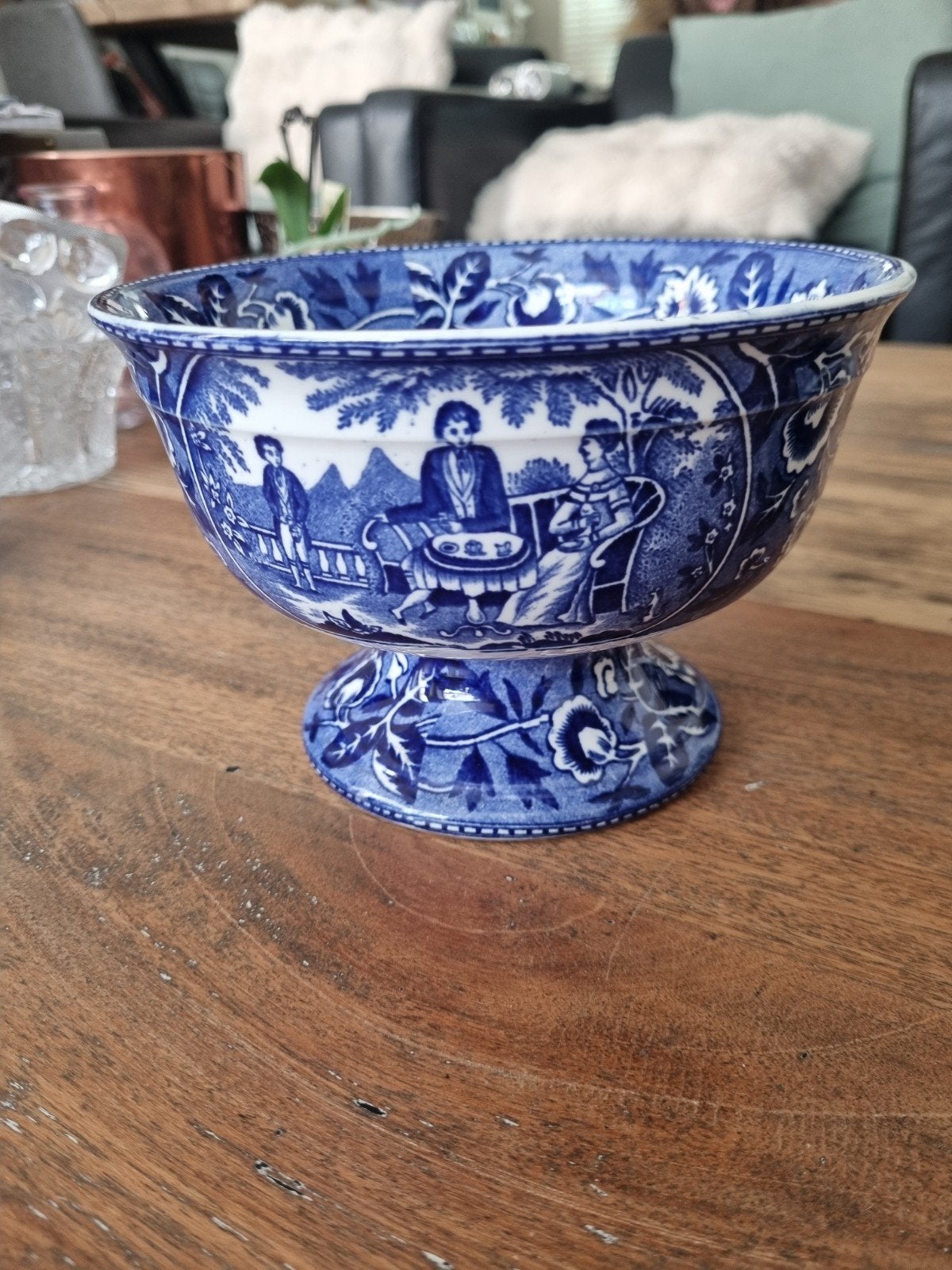 Antieke brijkom/Spoelkom Société Céramique teetafel ca 1880, Antiek en Kunst, Antiek | Schalen, Ophalen of Verzenden
