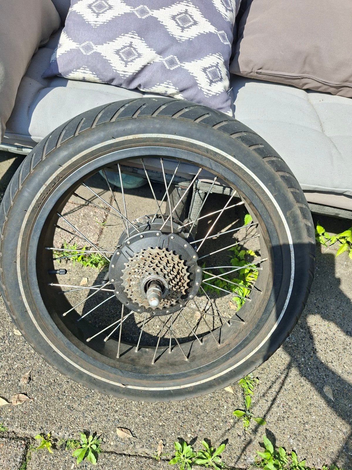 Knaap Ams achterwiel met Bafang motor (defecte spaken), Wiel, Gebruikt, Knaap Ams, Ophalen of Verzenden