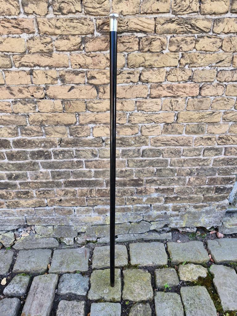 Antieke Victoriaanse Edwardiaanse wandelstok zilveren knop, Ophalen of Verzenden