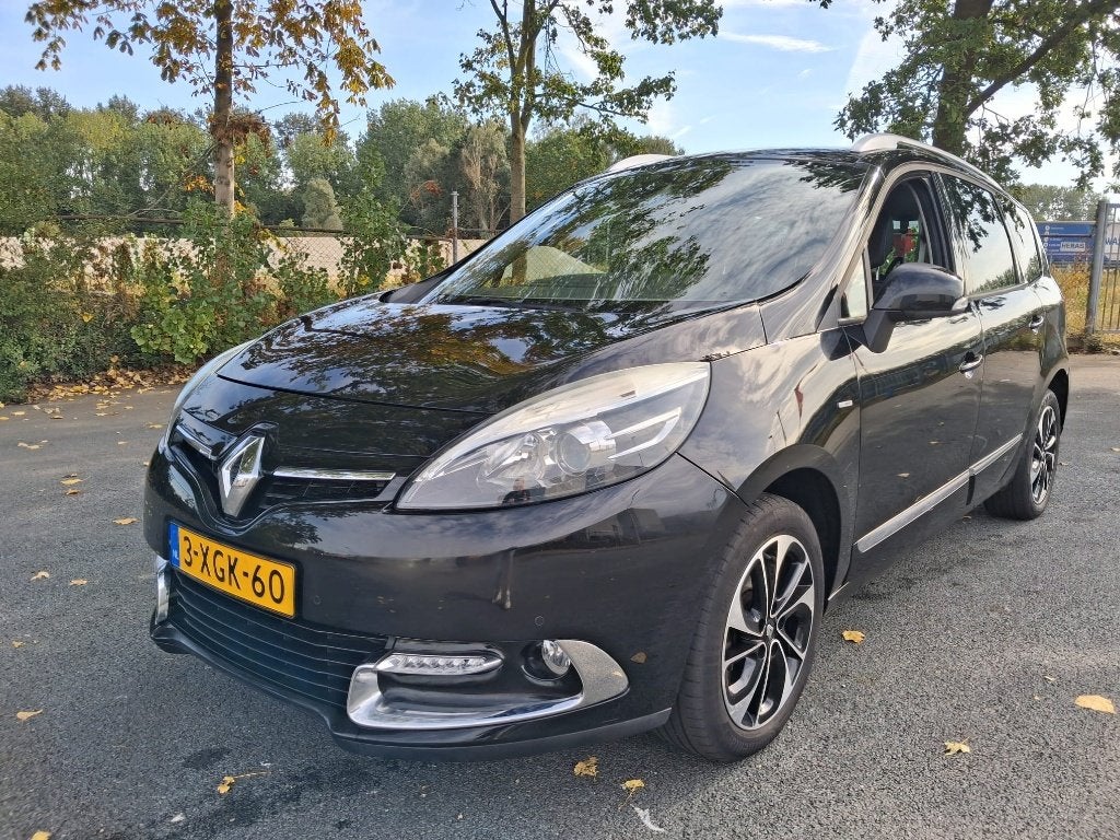 Renault Grand Scenic 1.2 TCE 97KW 7P 2014 Zwart, Auto's, Voorwielaandrijving, 4 cilinders, Leder en Stof, Origineel Nederlands