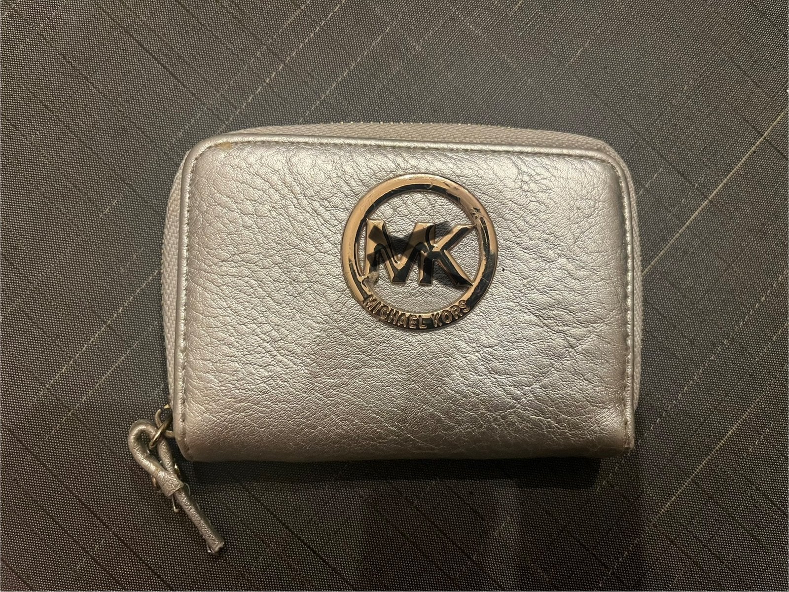 Portemonnee leer zilver 12x8, Ophalen of Verzenden, Zo goed als nieuw, Overige kleuren, Leer