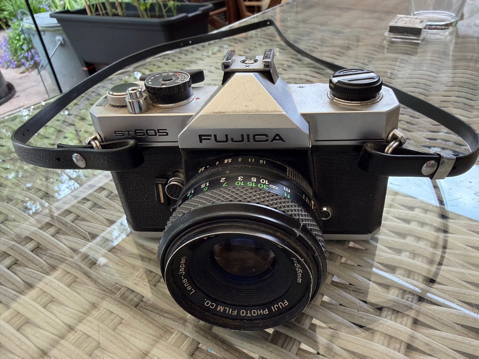 Fujica ST605 spiegelreflexcamera met Fujinon 55mm lens, Ophalen of Verzenden, Gebruikt, Spiegelreflex, Fuji